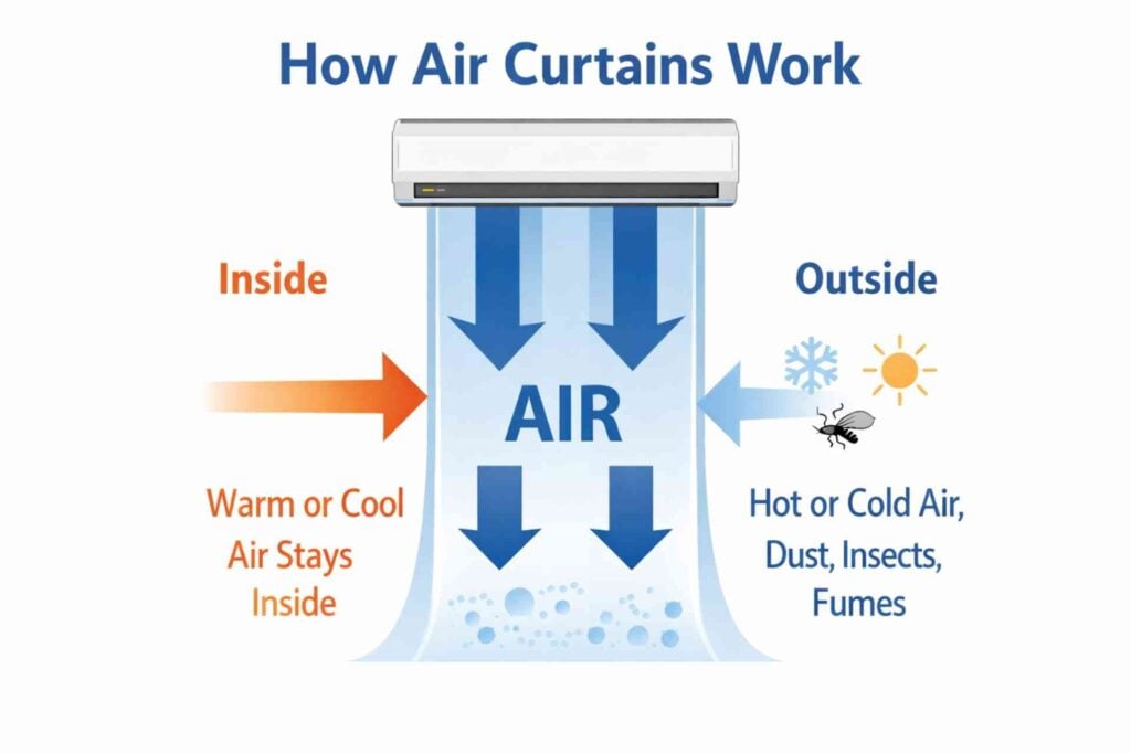 What Is an Air Curtain, and What Is It Used For? 1 how air curtains work