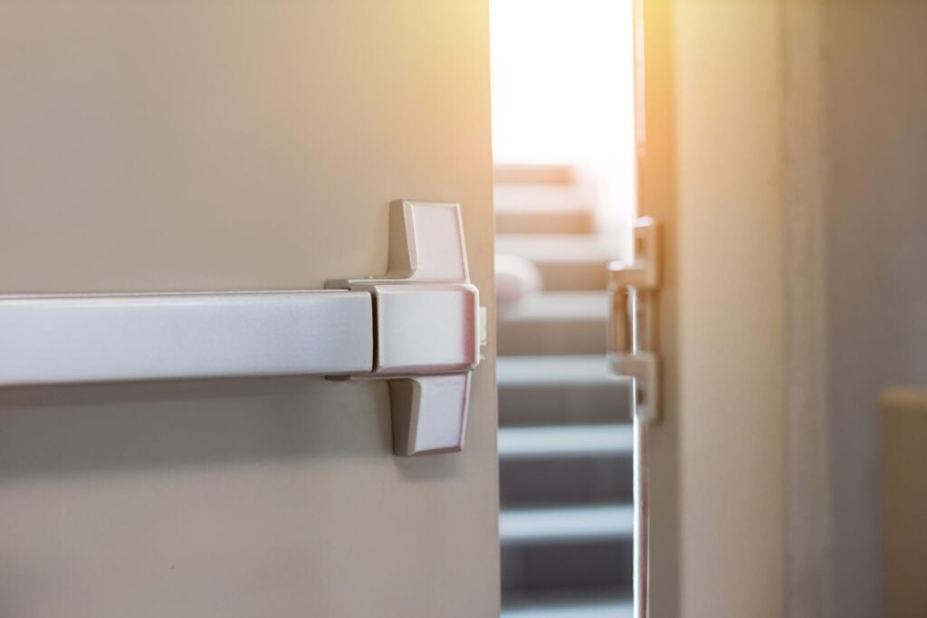 commercial fire push bar