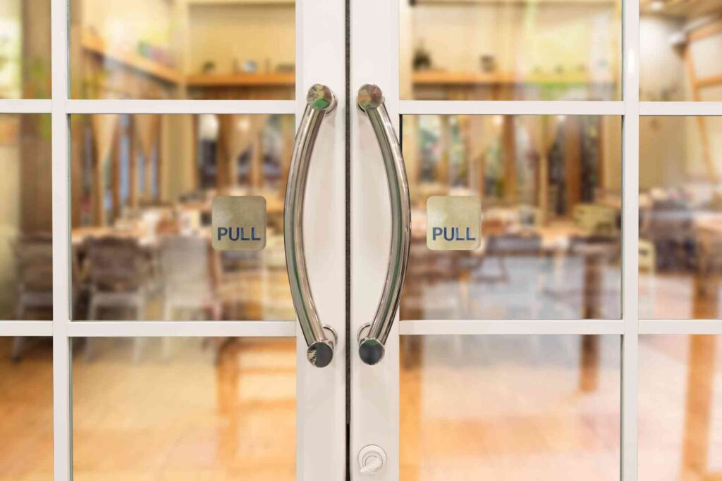 retail store shopping center commercial doors
